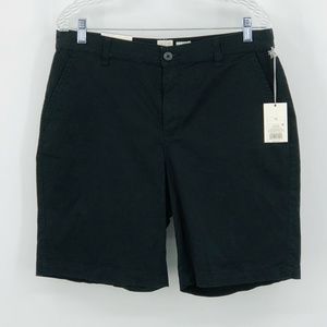 Black Chino Shorts Stretch Womens 14